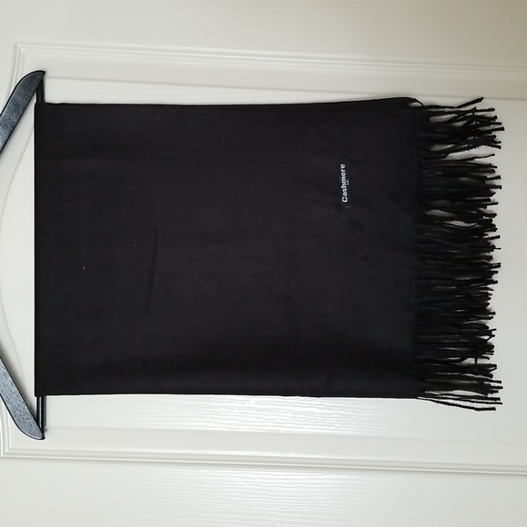 Soft Cashmere LD Pashmina Scarf Black - Picture 1 of 4